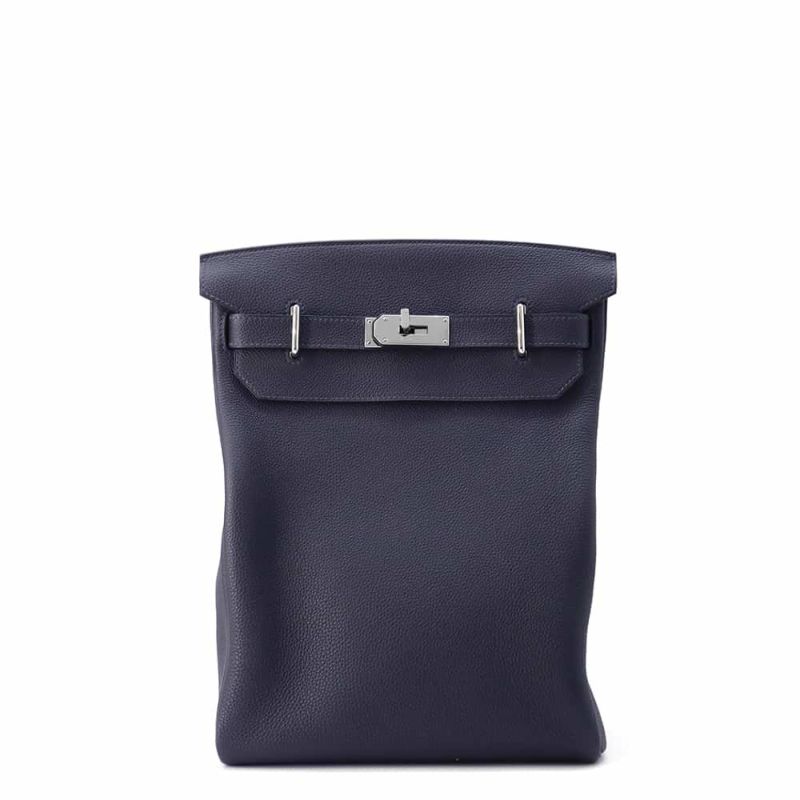 エルメス ボディバッグ ケリー アッカドGM ブルーニュイ/シルバー金具 トゴ B刻印 メンズ