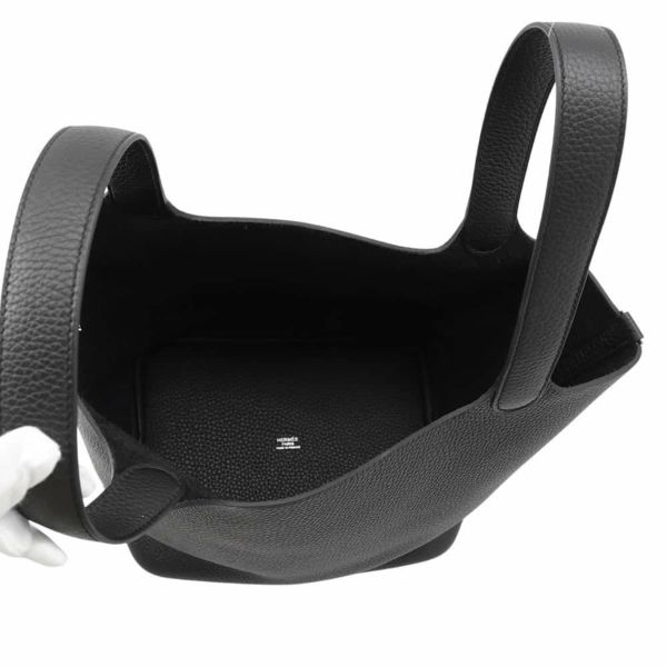 エルメス ハンドバッグ ピコタンロックMM ブラック/シルバー金具 エルメス ハンドバッグ ピコタンロックMM ブラック/シルバー金具