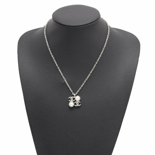 シャネル ネックレス ココマーク ラインストーン フェイクパール I25S ABF723 CHANEL アクセサリー