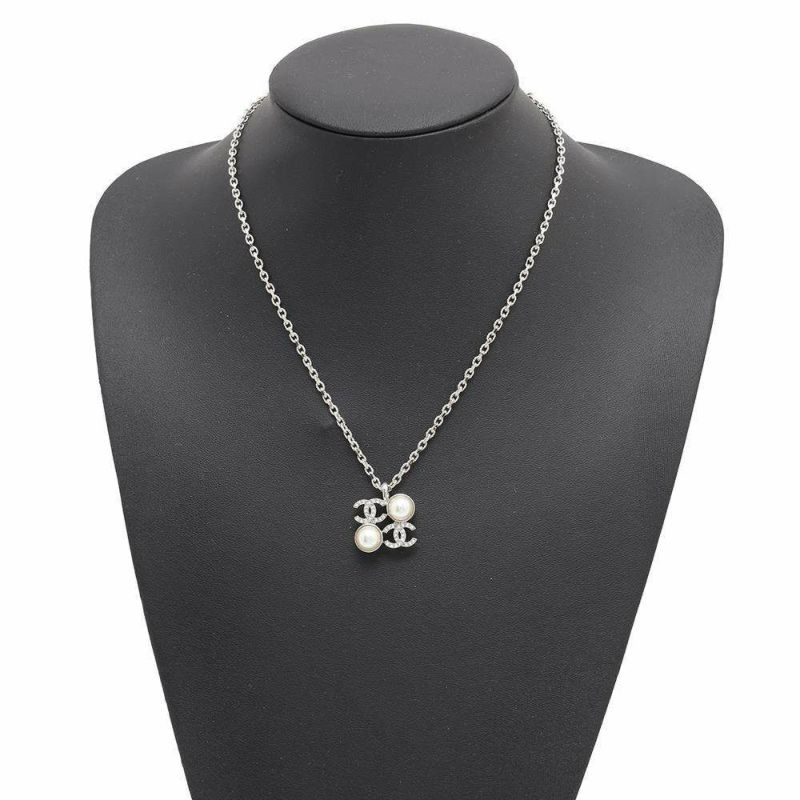 シャネル ネックレス ココマーク ラインストーン フェイクパール I25S ABF723 CHANEL アクセサリー