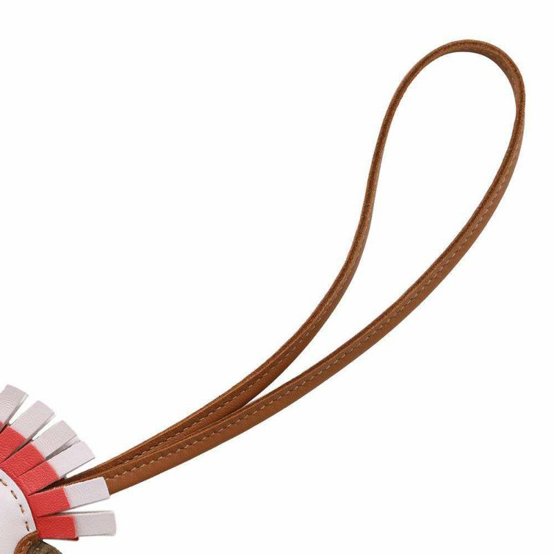 エルメス バッグチャーム ジージー カマイユ モーヴペール/ローズテキサス/エトゥープ/ゴールド ラムスキン B刻印