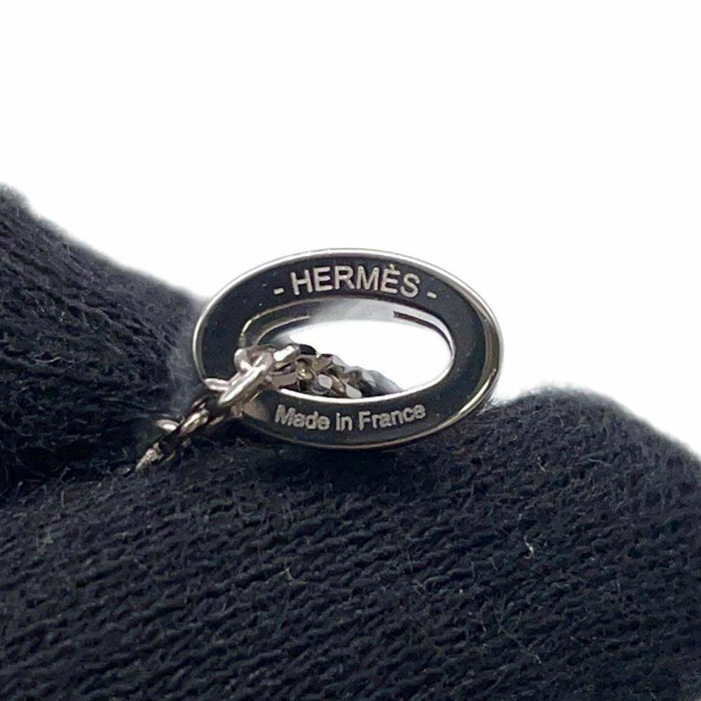 エルメス ネックレス ミニ・ポップアッシュ ブラック/シルバー金具 HERMES アクセサリー