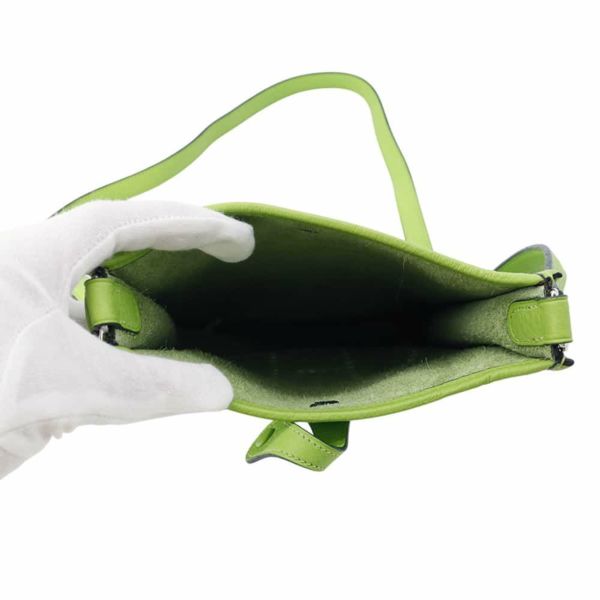 エルメス ショルダーバッグ エブリンTPM アップルグリーン/シルバー金具 トリヨンクレマンス □F刻印 HERMES Evelyne