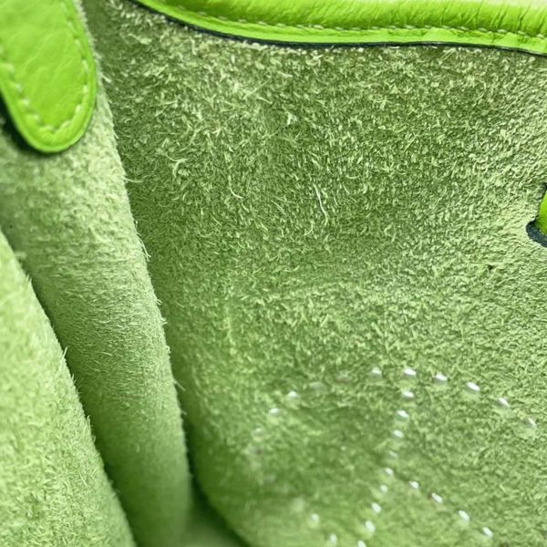 エルメス ショルダーバッグ エブリンTPM アップルグリーン/シルバー金具 トリヨンクレマンス □F刻印 HERMES Evelyne