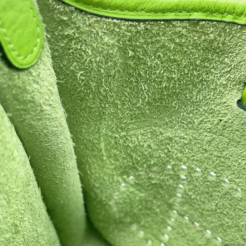 エルメス ショルダーバッグ エブリンTPM アップルグリーン/シルバー金具 トリヨンクレマンス □F刻印 HERMES Evelyne