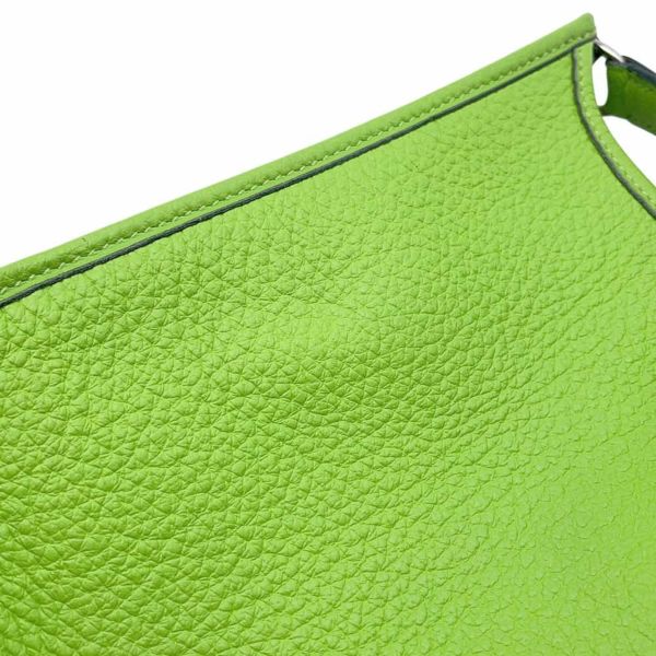 エルメス ショルダーバッグ エブリンTPM アップルグリーン/シルバー金具 トリヨンクレマンス □F刻印 HERMES Evelyne