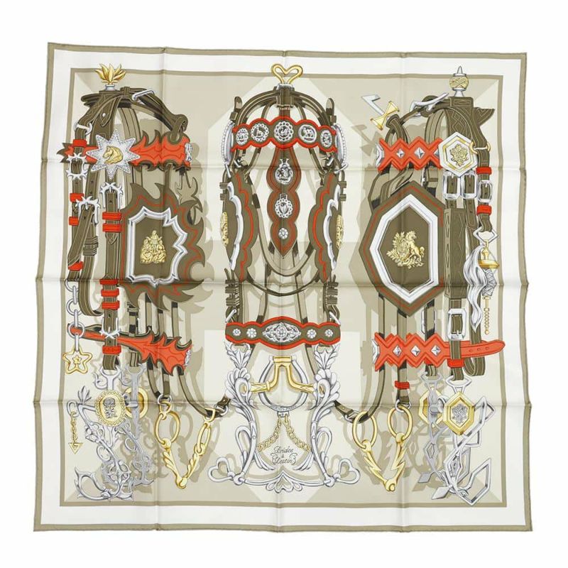 エルメス スカーフ カレ90 可愛らしい花嫁 BRIDES ET DESTIN HERMES シルク 2023春夏 ソルド品