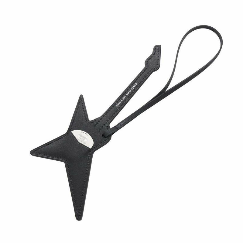 エルメス バッグチャーム ロック ギター ブラック/ブルーロワイヤル/マッシュルーム タデラクト/シェブルシャムキラ B刻印
