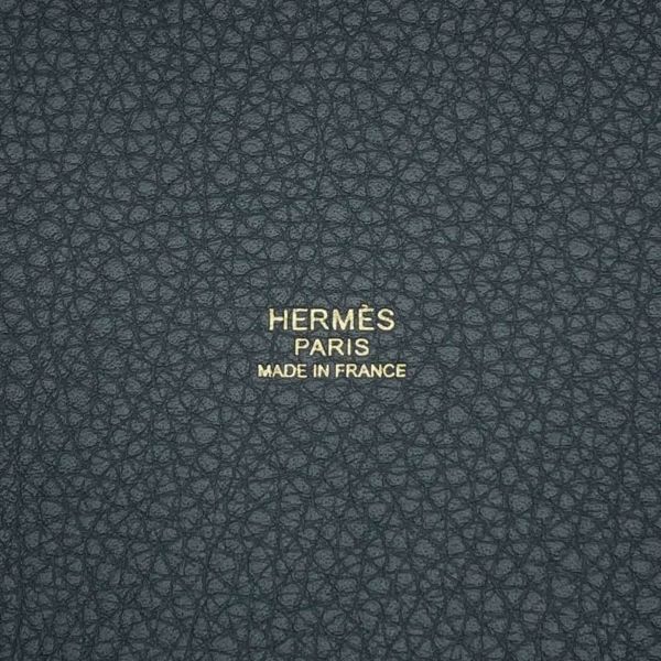 エルメス ハンドバッグ ピコタンロックPM エクラ グリミスティ/ブラック/シャンパンゴールド金具 トリヨンクレマンス W刻印