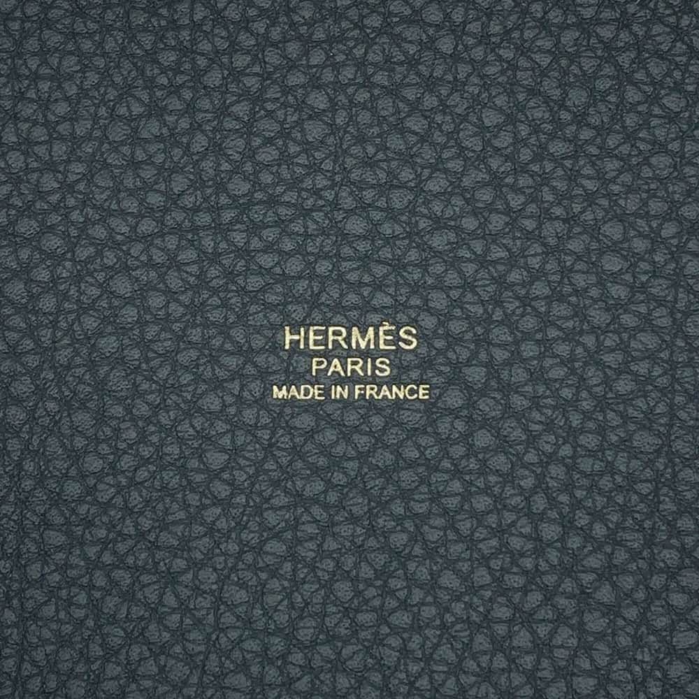 エルメス ハンドバッグ ピコタンロックPM エクラ グリミスティ/ブラック/シャンパンゴールド金具 トリヨンクレマンス W刻印