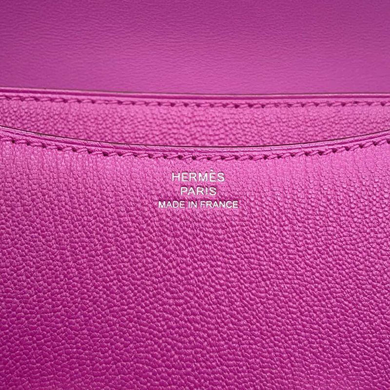 エルメス ミニ コンスタンス3 マグノリア/シルバー金具 シェブルミゾル U刻印 HERMES バッグ シェーブル