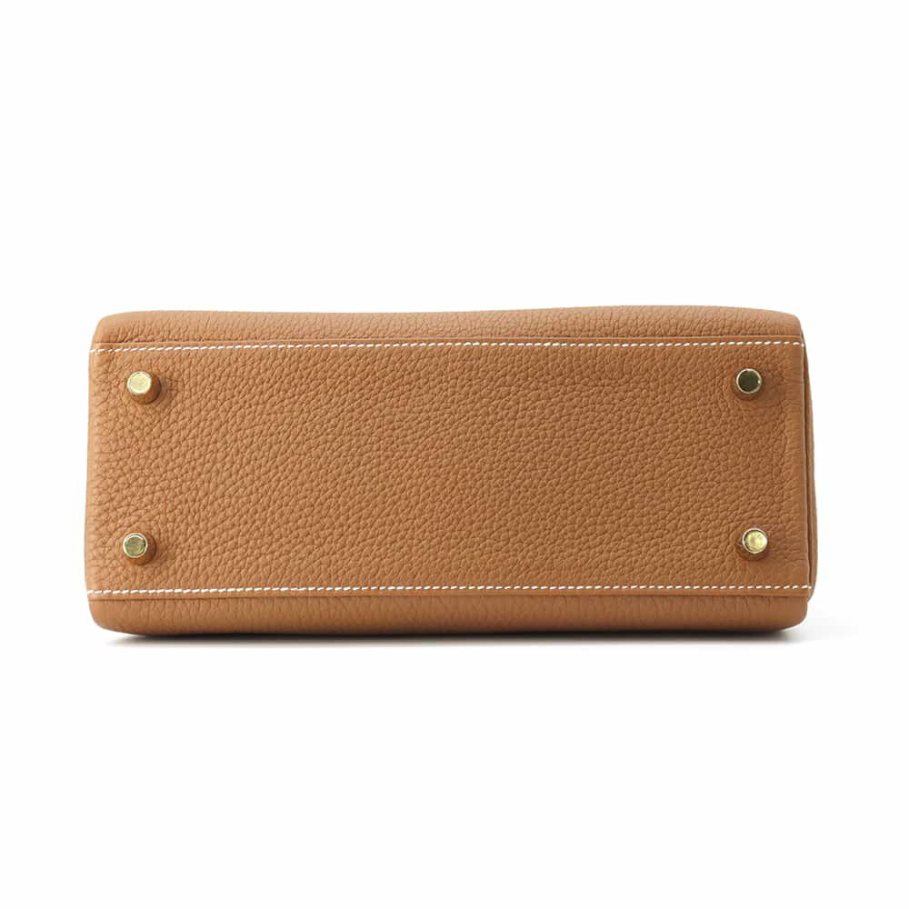 エルメス ハンドバッグ ケリー25 内縫い ゴールド/ゴールド金具 トゴ W刻印 2wayショルダー