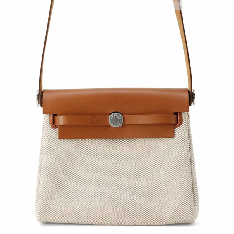 エルメス ショルダーバッグ エールバッグジップ ミニ フォーブ/シルバー金具 トワルミリタリー/ヴァッシュハンター W刻印