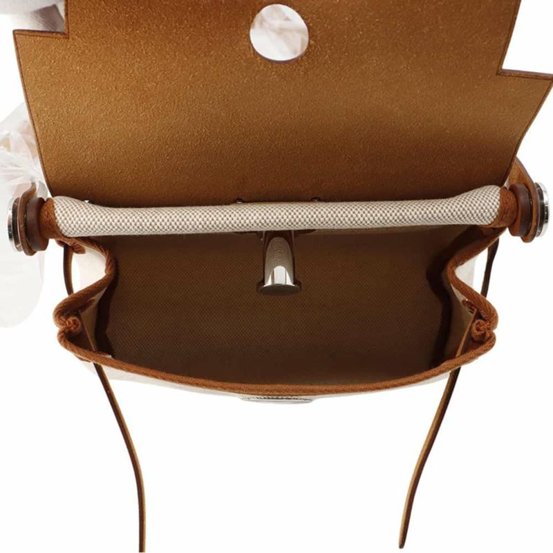 エルメス ショルダーバッグ エールバッグジップ ミニ フォーブ/シルバー金具 トワルミリタリー/ヴァッシュハンター W刻印