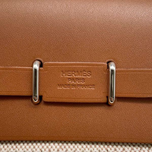 エルメス ショルダーバッグ エールバッグジップ ミニ フォーブ/シルバー金具 トワルミリタリー/ヴァッシュハンター W刻印