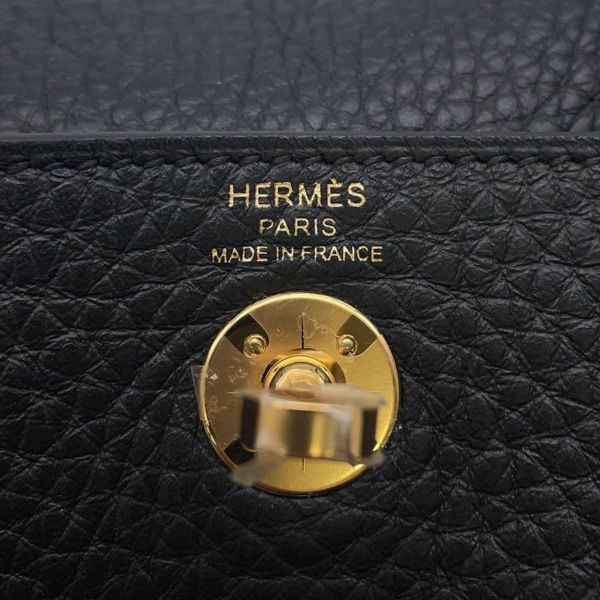 エルメス リンディ ミニ ブラック/ゴールド金具 トリヨンクレマンス W刻印 HERMES 2wayショルダー 黒