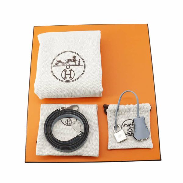 エルメス ハンドバッグ ケリー25 内縫い ブルーリン/シルバー金具 スイフト K刻印 2wayショルダー