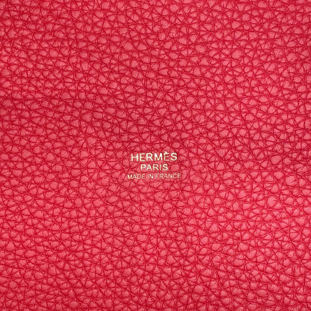 エルメス ハンドバッグ ピコタンロックMM ルージュラデュー/ゴールド金具 トリヨンクレマンス W刻印