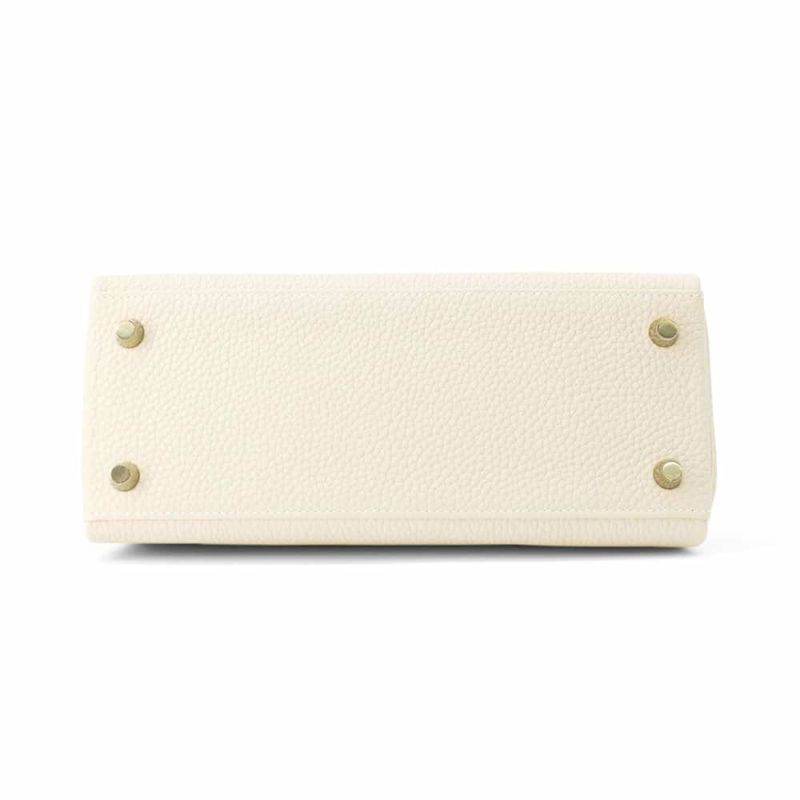 エルメス ハンドバッグ ケリー25 内縫い クレ/ゴールド金具 トゴ W刻印 2wayショルダー