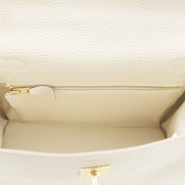 エルメス ハンドバッグ ケリー25 内縫い クレ/ゴールド金具 トゴ W刻印 2wayショルダー