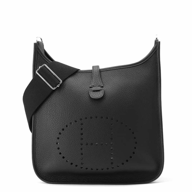 エルメス ショルダーバッグ エブリン3 PM ブラック/シルバー金具 トリヨンクレマンス W刻印 黒