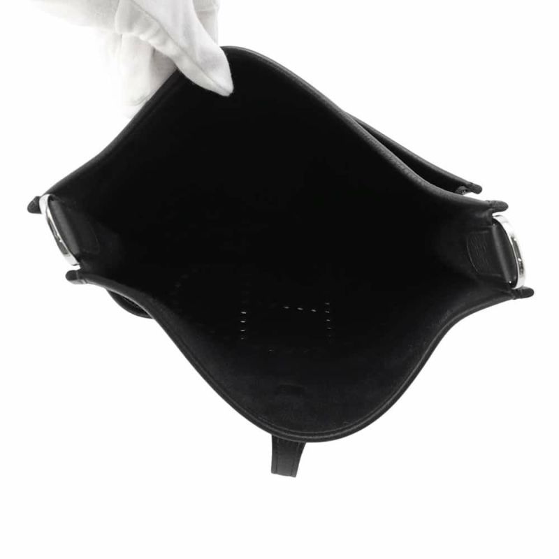 エルメス ショルダーバッグ エブリン3 PM ブラック/シルバー金具 トリヨンクレマンス W刻印 黒