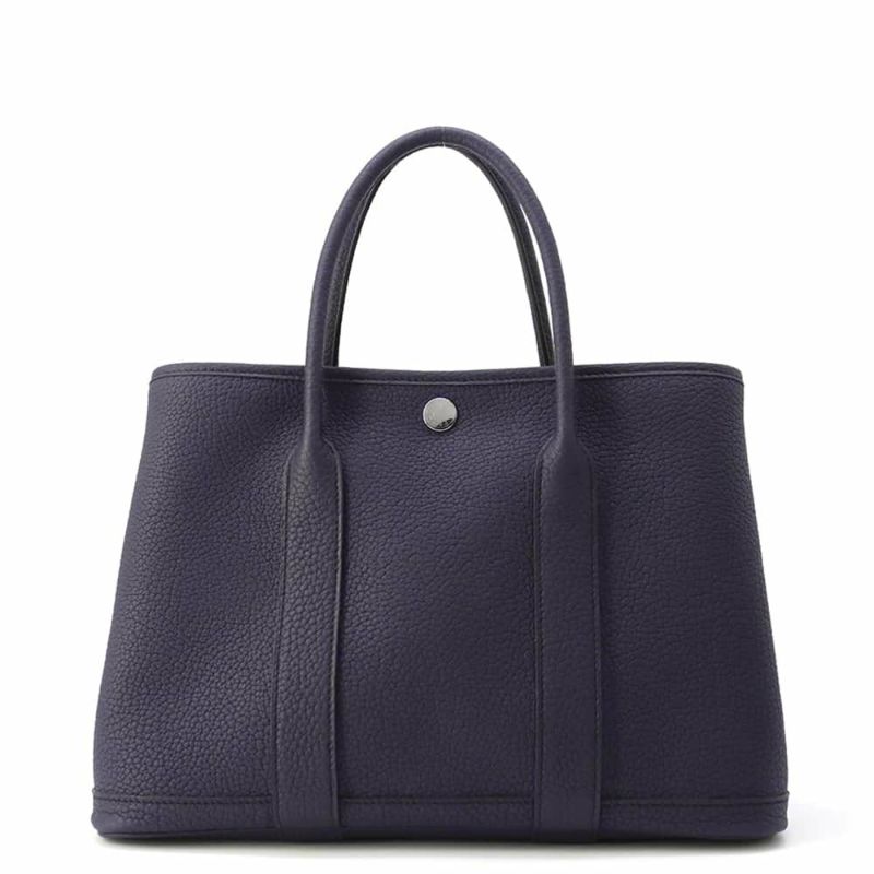 エルメス トートバッグ ガーデンパーティTPM ブルーインディゴ/シルバー金具 ネゴンダ W刻印