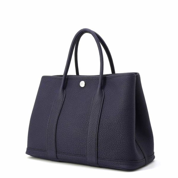 エルメス トートバッグ ガーデンパーティTPM ブルーインディゴ/シルバー金具 ネゴンダ W刻印
