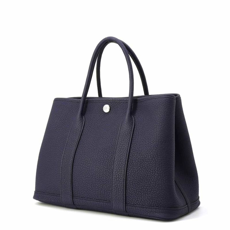 エルメス トートバッグ ガーデンパーティTPM ブルーインディゴ/シルバー金具 ネゴンダ W刻印