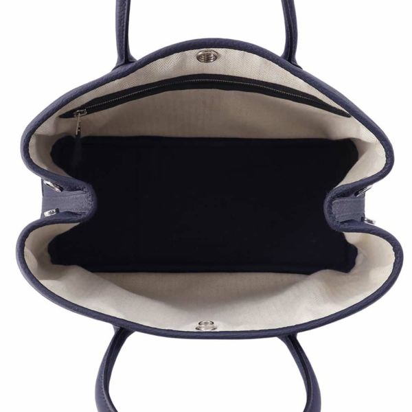 エルメス トートバッグ ガーデンパーティTPM ブルーインディゴ/シルバー金具 ネゴンダ W刻印
