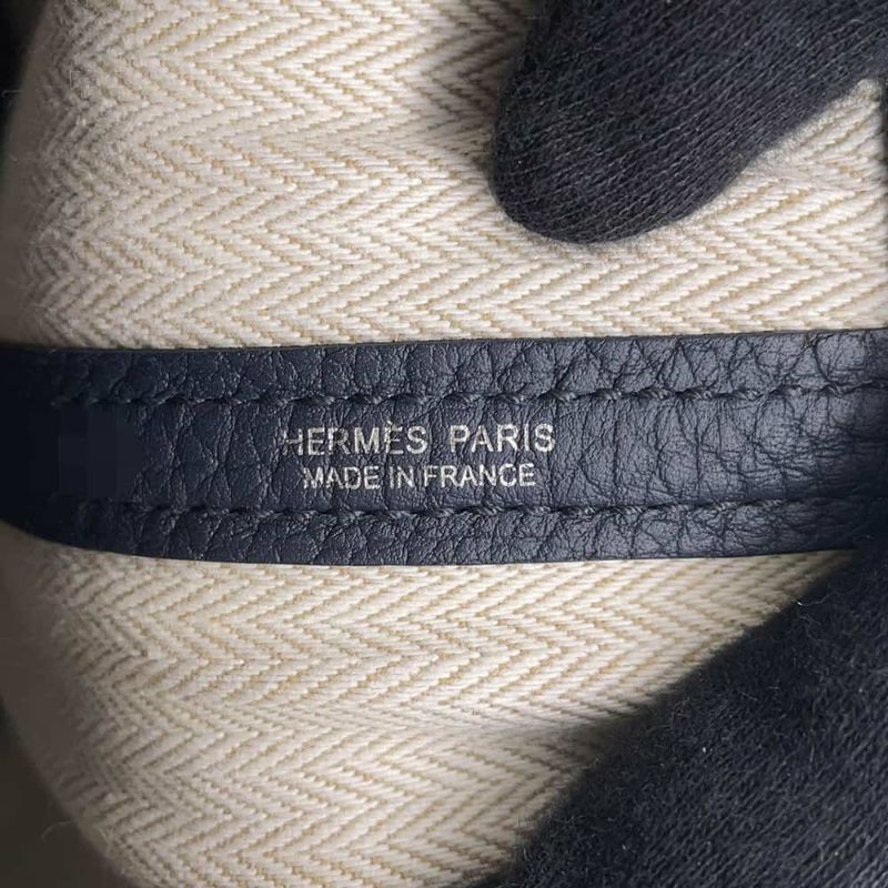 エルメス トートバッグ ガーデンパーティTPM ブルーインディゴ/シルバー金具 ネゴンダ W刻印