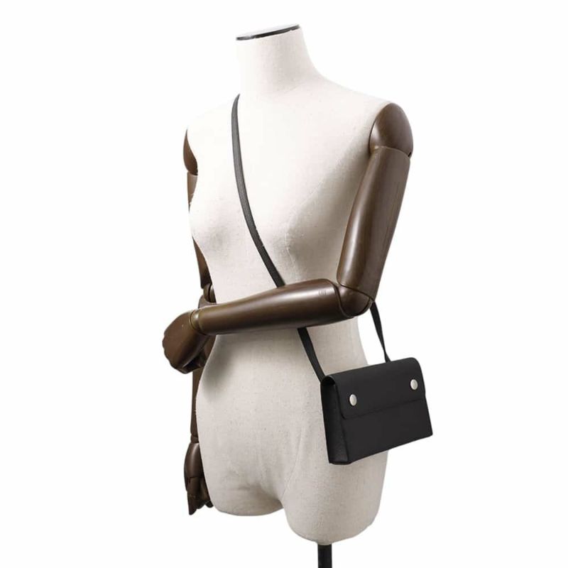 エルメス ショルダーウォレット ナップ トゥーゴー ブラック/シルバー金具 エプソン W刻印 黒