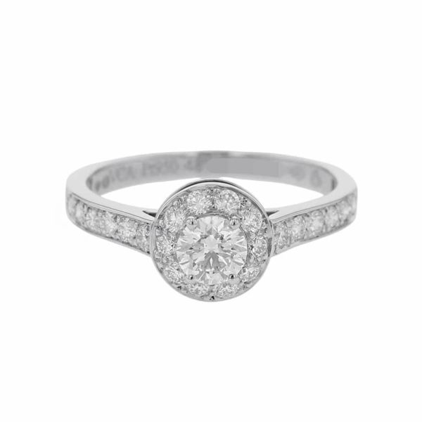 ヴァンクリーフ&アーペル リング イコーヌ ソリティア ダイヤ 29P 中石約0.3ct Pt950 リングサイズ48 VCARG33200 指輪 ジュエリー