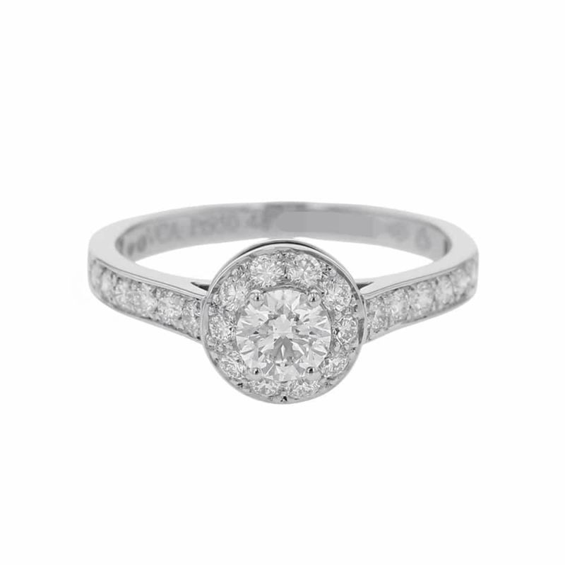 ヴァンクリーフ&アーペル リング イコーヌ ソリティア ダイヤ 29P 中石約0.3ct Pt950 リングサイズ48 VCARG33200 指輪 ジュエリー