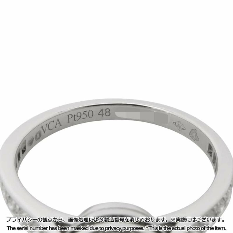 ヴァンクリーフ&アーペル リング イコーヌ ソリティア ダイヤ 29P 中石約0.3ct Pt950 リングサイズ48 VCARG33200 指輪 ジュエリー