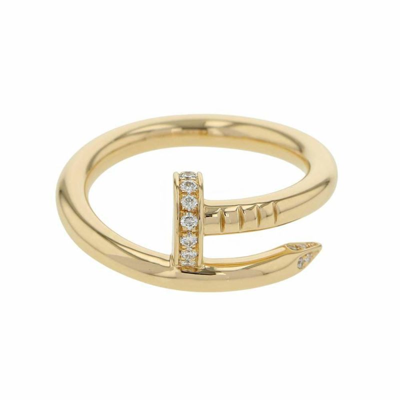 カルティエ リング ジュスト アン クル リング クラシック ダイヤ 22P 計0.13ct K18YGイエローゴールド サイズ53 B4216900 指輪