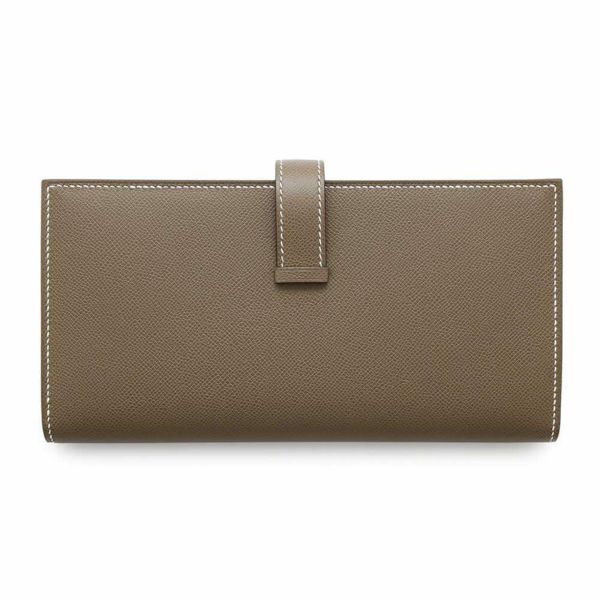 エルメス 長財布 ベアンスフレ エトゥープ/ゴールド金具 ヴォーマダム W刻印 HERMES 財布