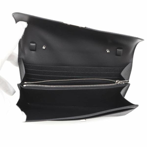 エルメス 長財布 コンスタンス トゥーゴー ロング ブラック/シルバー金具 エプソン K刻印 HERMES 黒