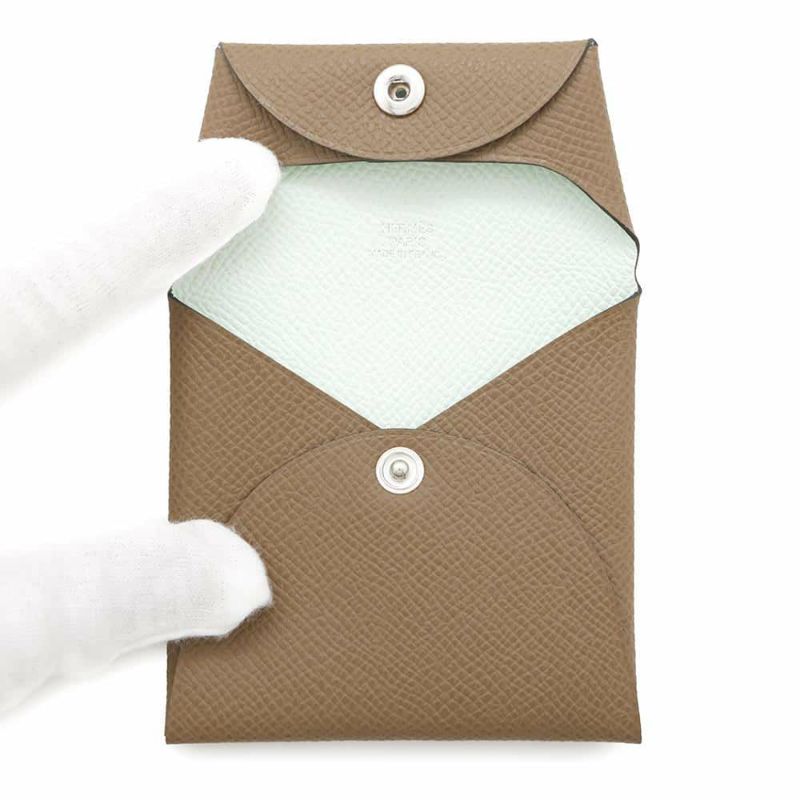 エルメス コインケース バスティア ヴェルソ アルザン/ヴェールペパーミント エプソン W刻印