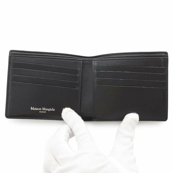 メゾンマルジェラ ニつ折り財布 4ステッチ バイフォールドウォレット S35UI0435 Maison Margiela 黒