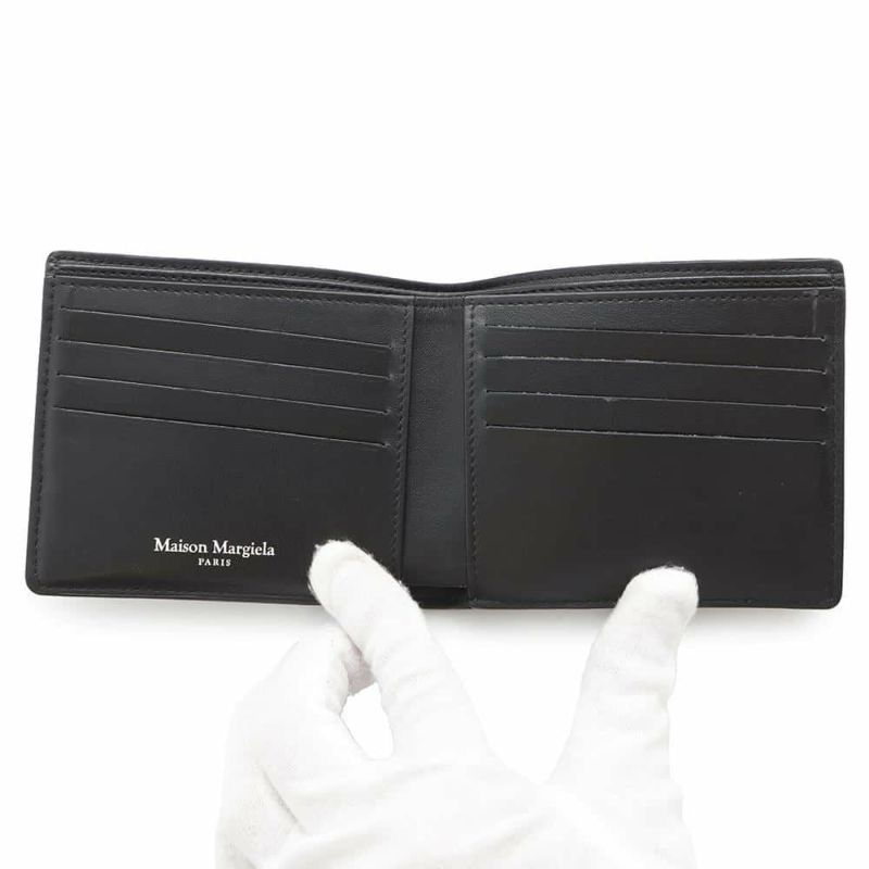 メゾンマルジェラ ニつ折り財布 4ステッチ バイフォールドウォレット S35UI0435 Maison Margiela 黒