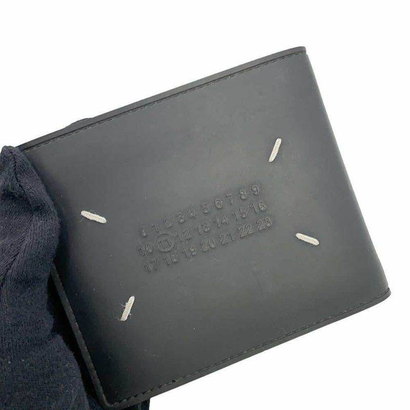 メゾンマルジェラ ニつ折り財布 4ステッチ バイフォールドウォレット S35UI0435 Maison Margiela 黒