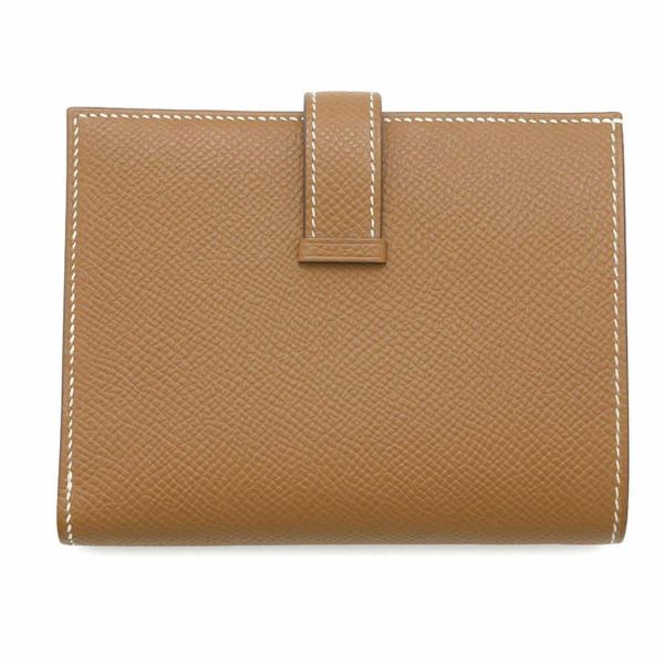 エルメス 二つ折り財布 ベアンコンパクト ゴールド/ゴールド金具 エプソン W刻印 HERMES 財布