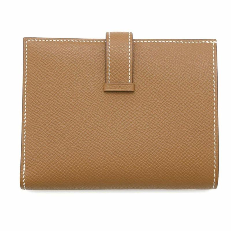 エルメス 二つ折り財布 ベアンコンパクト ゴールド/ゴールド金具 エプソン W刻印 HERMES 財布