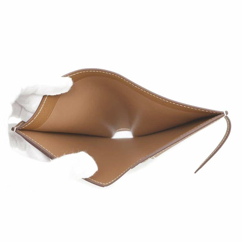 エルメス 二つ折り財布 ベアンコンパクト ゴールド/ゴールド金具 エプソン W刻印 HERMES 財布