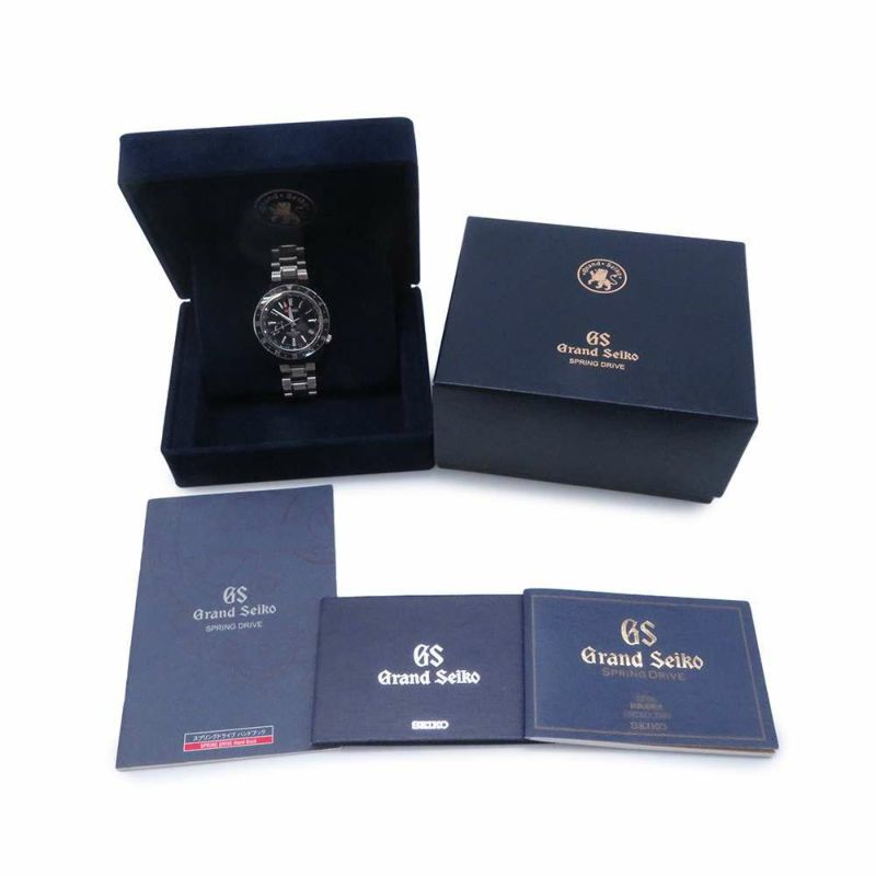 セイコー グランドセイコー スポーツコレクション GMT マスターショップ限定 SBGE001 SEIKO 黒文字盤