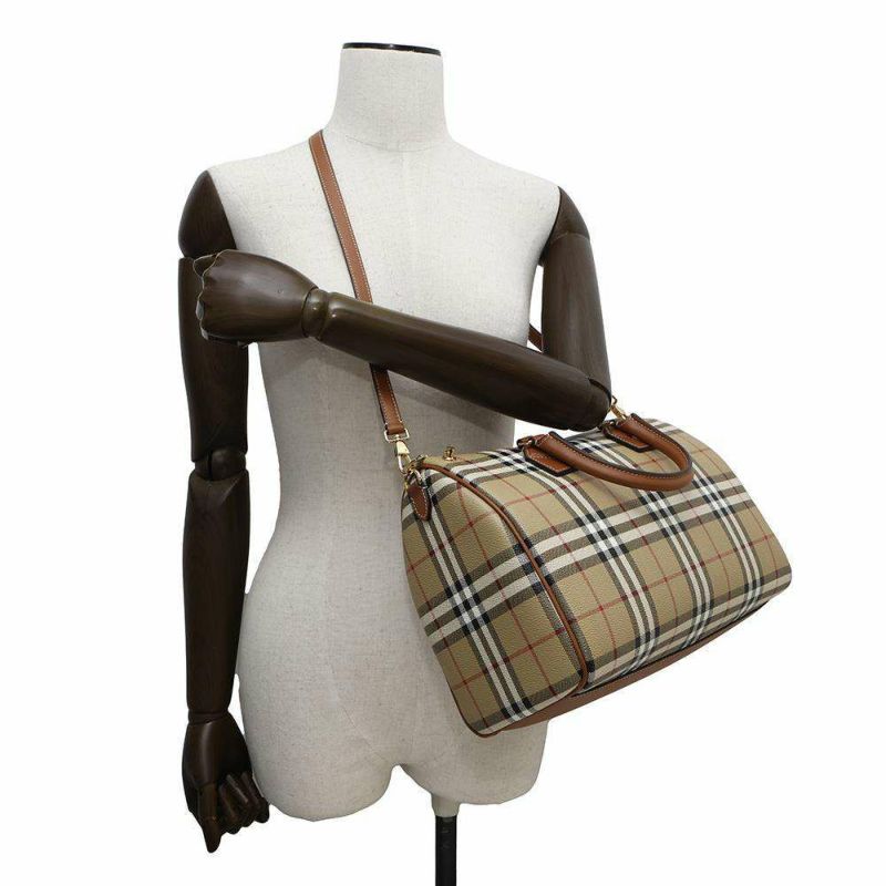 バーバリー ハンドバッグ チェック ミディアム 8071355 BURBERRY ボウリングバッグ 2wayショルダーバッグ