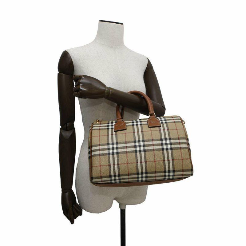 バーバリー ハンドバッグ チェック ミディアム 8071355 BURBERRY ボウリングバッグ 2wayショルダーバッグ