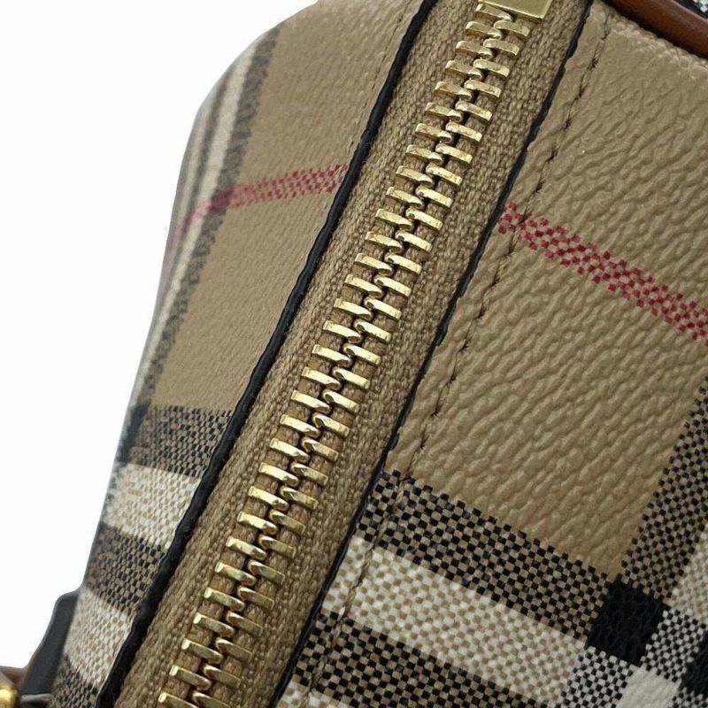 バーバリー ハンドバッグ チェック ミディアム 8071355 BURBERRY ボウリングバッグ 2wayショルダーバッグ