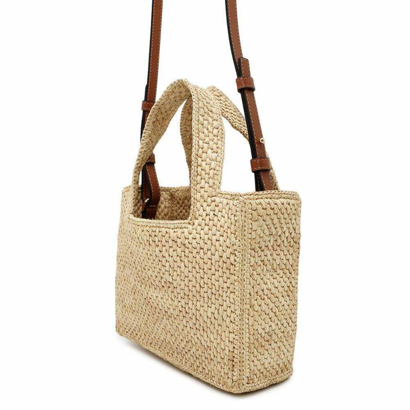 ロエベ ハンドバッグ フォント トート ミニ ラフィア A685V46X01 LOEWE 2wayショルダーバッグ かごバッグ